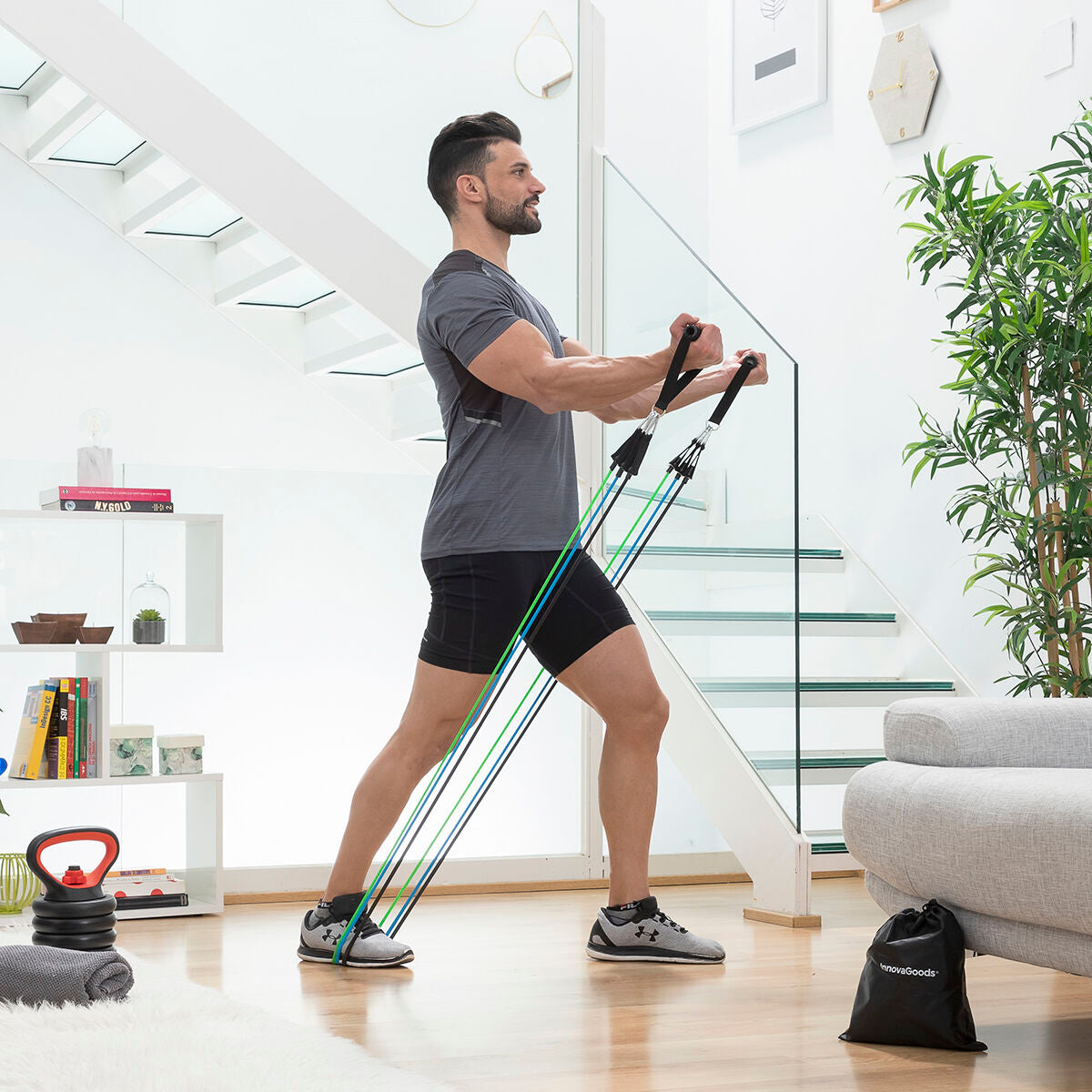 Resistance Bands Set 3 Levels with Accessories – Home Workout Fitness